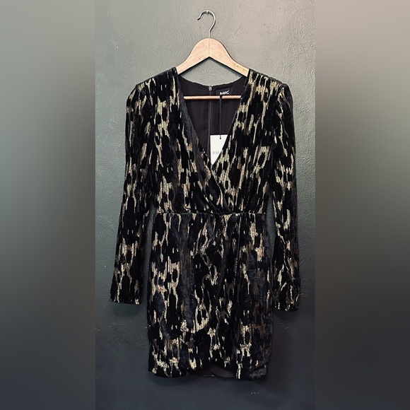 Bardot Black and Gold Luxe Dress - Picture 1 of 3